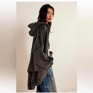 We The Free Forever Yours Cardigan—-Women's Gray Hooded Top